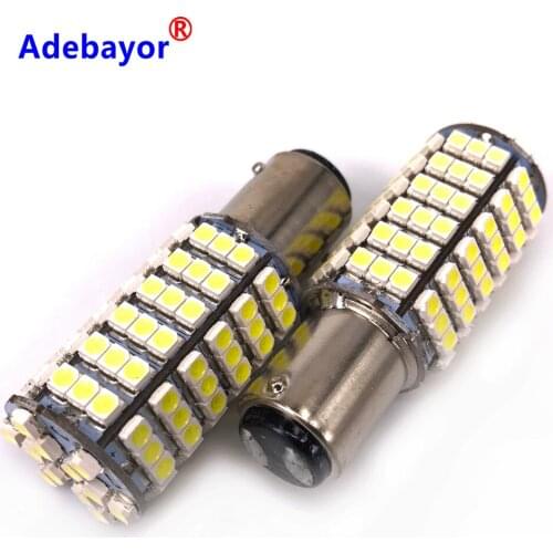 50pcs/lot 1157 BA15D p21w 120 SMD 3528 LED Tail Brake Light Reverse Turn Signal Brake Parking Daytime Running LED Bulb12V White