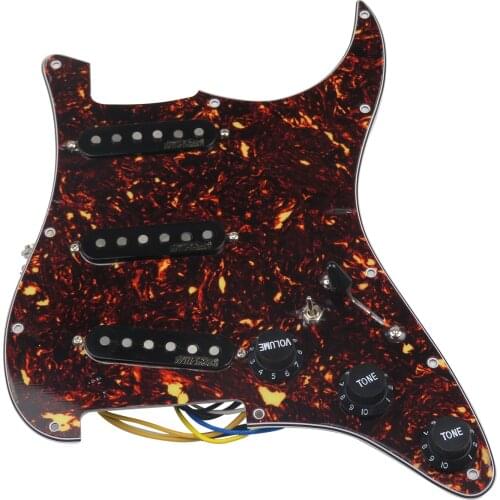 7-Way type fully loaded Prewired Pickguard Wilkinson SSS Ainico 5 Single coil Pickups Set for Squier And Strat Electric guitar