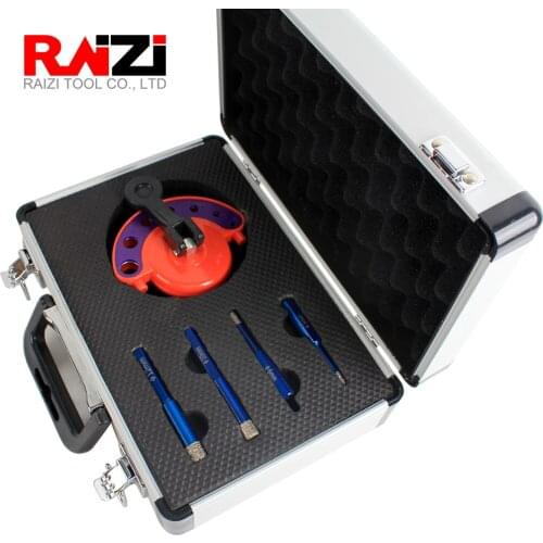 Raizi 1 Set Diamond Drill Bits With Positioner Sucker 5 6 8 10 12 mm Vacuum Brazed Tile Hole Saw Drilling Tool