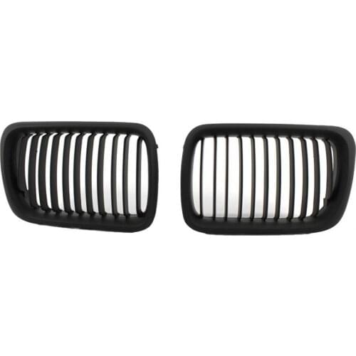 2Pcs Car Grilles Matte Black Auto Front Guard Grille 51138195152 51138195151 for BMW 3 Series E36 97-99 решетка для гриля