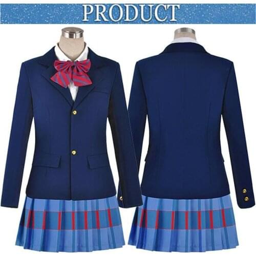 Free Shipping Japanese Anime Love Live Cosplay Costumes Halloween Party Lovelive School Uniforms Blazer+Skirt + 1 Piece Neck tie