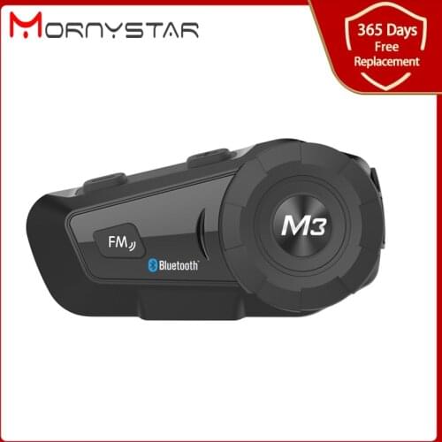 Mornystar M3 Plus Multi BT Interphone Motorcycle Bluetooth Helmet Intercom intercomunicador moto interfones headset with FM