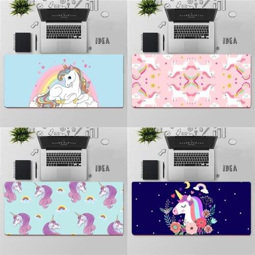 FHNBLJ High Quality cute unicorn Large Mouse pad PC Computer mat Rubber Computer Gaming mousepad