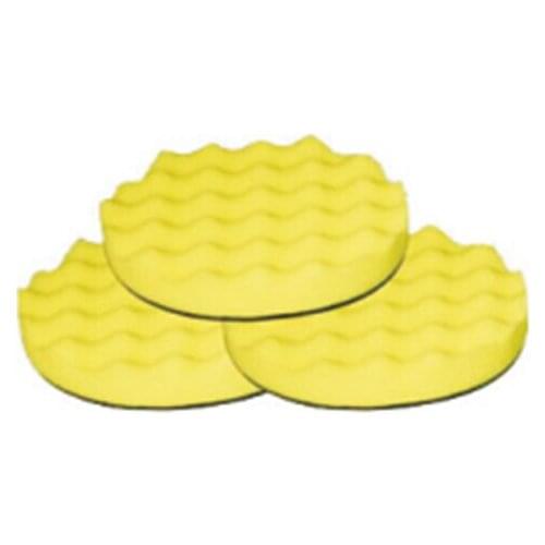 7.5 inch Sponge Disc Pad Wave Face Type 190mm Diameter Fabric Adhesion for Glass Polishing Auto Waxing Wax Medium Soft Foam Pad