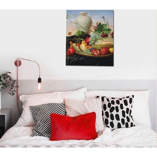 Fruit Canvas Art Plant Painting Print Feather Decoration Picture for Living Room Flowers And Fruits Home Decor Wall Poster