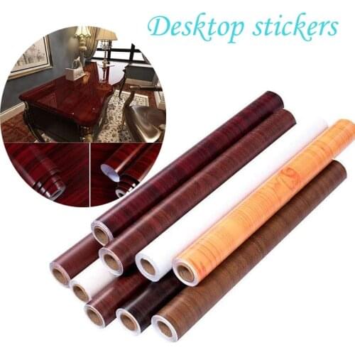 Simulation wood grain waterproof wallpaper self-adhesive wallpaper furniture renovation stickers background stickers