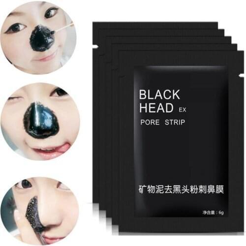 30pcs Korean Facial Minerals Mud Membranes Clay Black Mask Strips Cleaner Nose Pore Blackhead Acne Remover Mask Whitening Mask