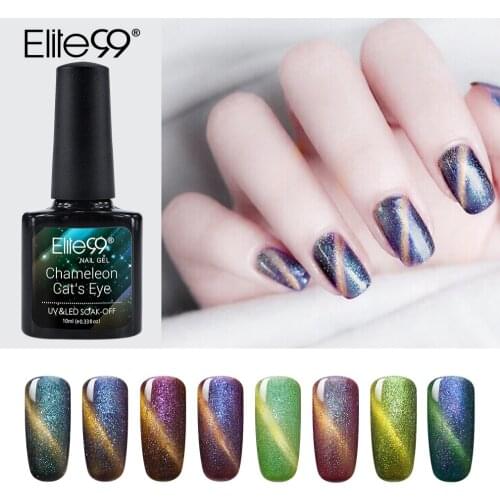 Elite99 Starry Sky Magnetic Cat Eye UV Gel Polish Chameleon Nail Gel Varnish Bling UV Gel Soak Off Semi Permanent Hybrid Lacquer