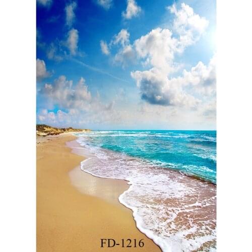 Sky Seaside Photographic Background For Photo Shoot Props Wedding Kids Baby Vinyl Cloth Printed Photo Backdrop Photo Studio