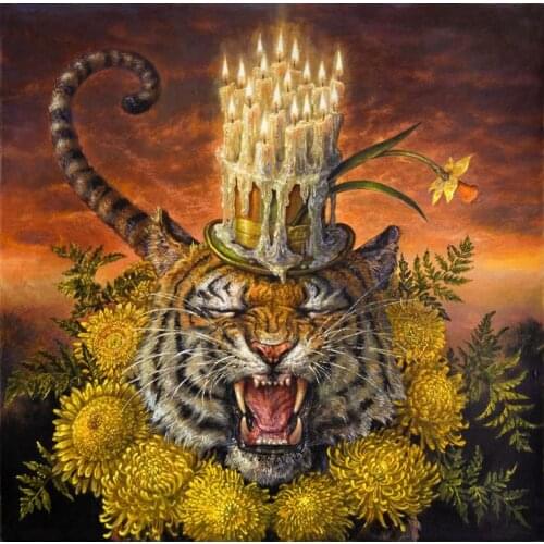 New Diy Diamond Embroidery Tiger Diamond Painting Square Diamond Mosaic Embroidery Animal Home Decoration Painting