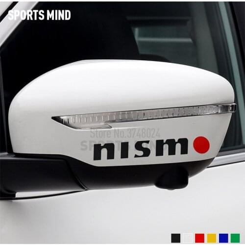 12 Pairs Rear View Mirror Car Decal Sticker JDM For Nissan Tiida Teana Juke X Trail Almera Qashqai Note Nismo Auto Accessories