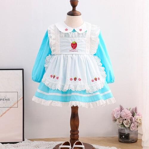 Little Girl Dress Princess Costume Lolita Style Long Sleeve Toddler Kids Dresses for Girls 5 Years Old