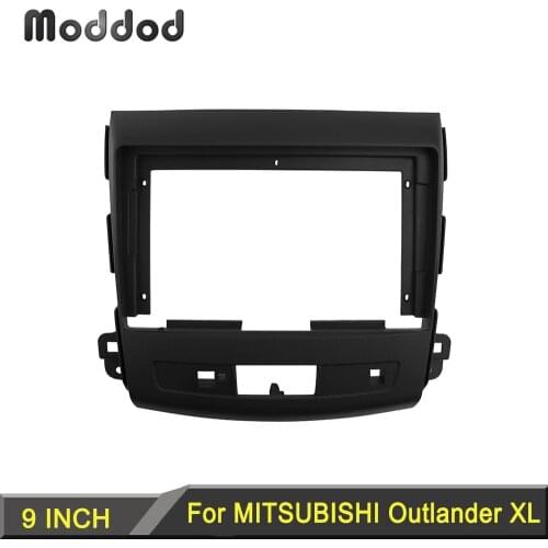 Radio Fascia fit For MITSUBISHI OUTLANDER 2008-2012 9 INCH Stereo DVD Player Install Surround Trim Panel Audio Frame Cover Bezel