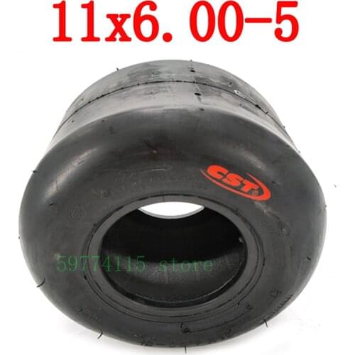 Size 11x6.00-5 Tubeless Vacuum Tire, 5 Inch Go Kart Tire, Drift Car, Motorcycle, Electric Scooter