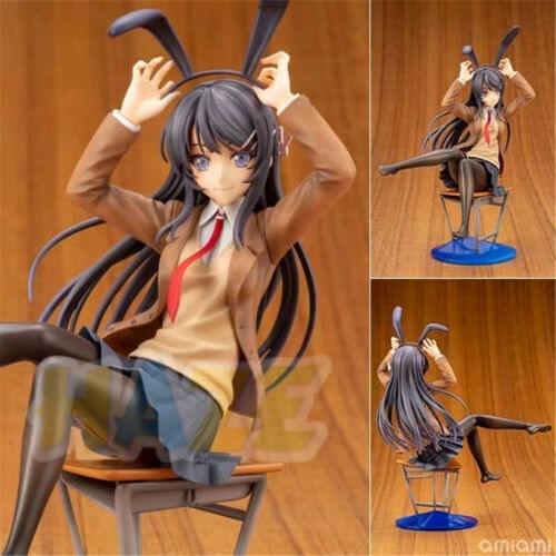 Seishun Buta Yarou wa Bunny Girl Sakurajima Mai Figure Toys Model Collection No Box 20cm