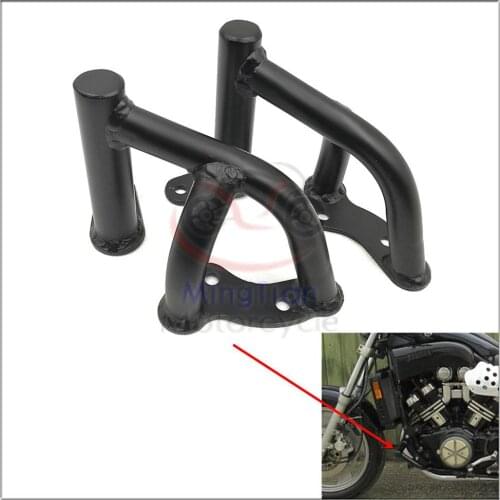 VMAX1200 Engine Guard Highway Crash Bar Lower Buffer Frame Protection Side Mount Bumper for Yamaha V-MAX VMAX 1200 1991 - 2007