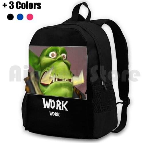 Work Work-Wc3 Outdoor Hiking Backpack Waterproof Camping Travel Wc3 Wow World Of Work Work Work Azeroth Thrall Kalimdor