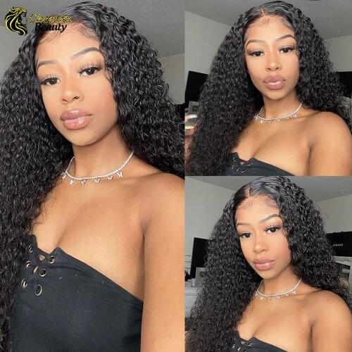Cheetah Beauty Curly Wigs Brazilian Curly Human Hair Wigs Pre Plucked 360 Lace Frontal Wigs Remy Hair Deep Curly Lace Front Wig