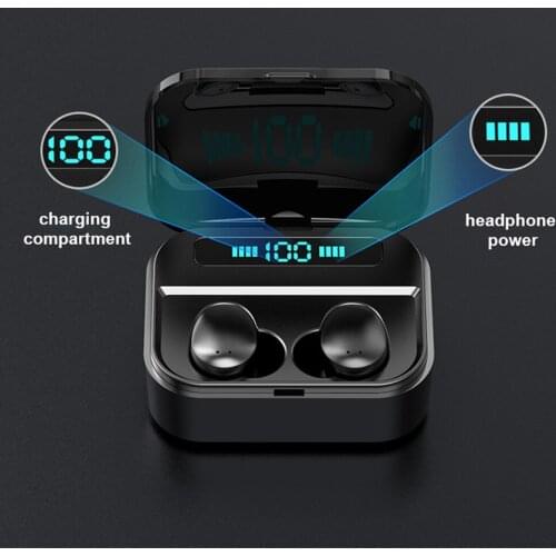 X7 Bluetooth5.0 Headset Wireless LED Digital Display Touch Control Headphone Stereo Intelligent Noise Reduction Sports Earphones