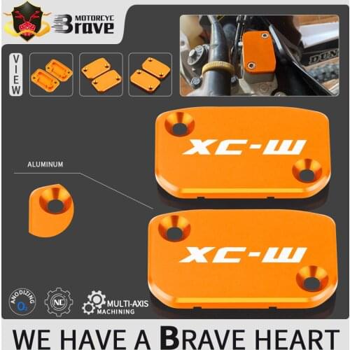 Motorbike CNC Front Brake Fluid Reservoir Cover For KTM 125 400 450 500 XC-W XCW 125XCW 2017-2019 400XCW 450XCW 2009-2016 500XCW