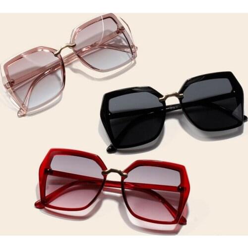 Retro Style Sunglasses For Women Trendy Fashion Semimetal Frame Square Eyewear 2020 Summer New Gradient Sunglasses