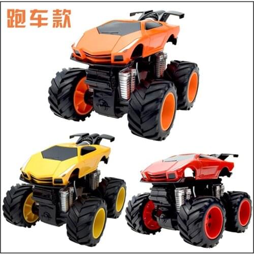 1pc 10cm sports car off-road vehicle strong big wheel suspension inertia scale friction power car pull back model boy toy gift