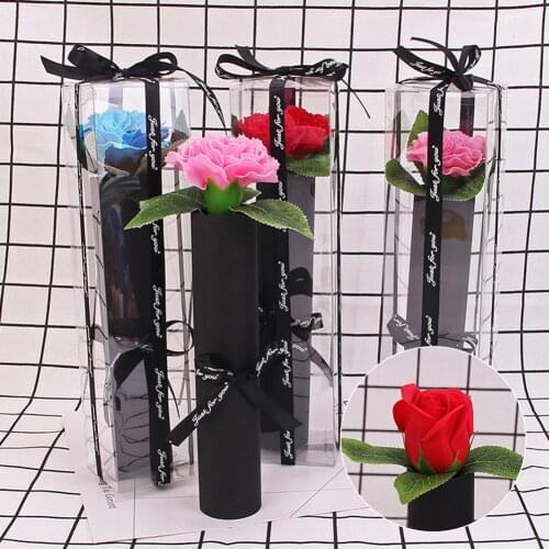 1Pc Artificial Soap Rose Carnation Flower Valentine Day Gift Present Home Decor gift