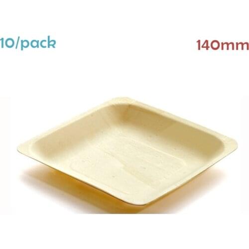 Promotion - Party Wedding Supplies Disposable Tableware Sushi/Salad/Dessert 140mm Square Wood Plate, 10/Pack