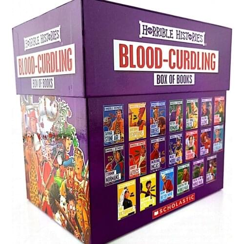 20 BOOKS Horrible Histories Blood Curdling Box Of Books Collection Original English Reading Childrens Books