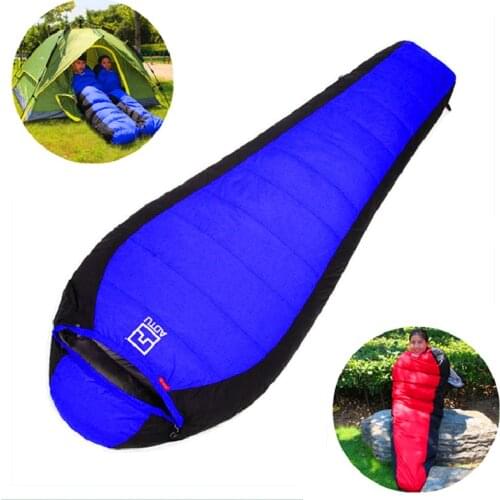 2300g Down Sleeping Bag Outdoor Single Autumn Winter Can Be Stitched Duck Down Sleeping Bag Mom-style Ultra-light Thickening