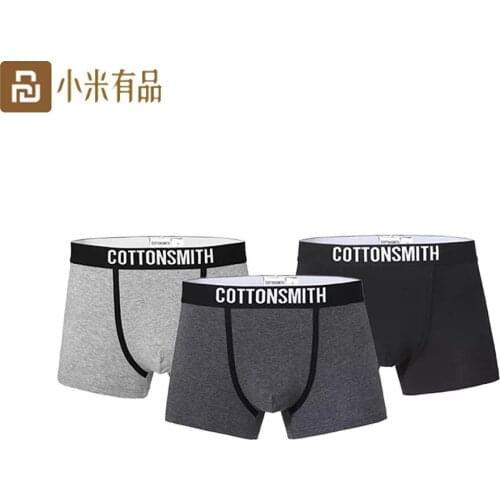 Cottonsmith Xiaomi Youpin 3-pack cotton basic mens underwear cotton smith breathable and comfortable gift for men