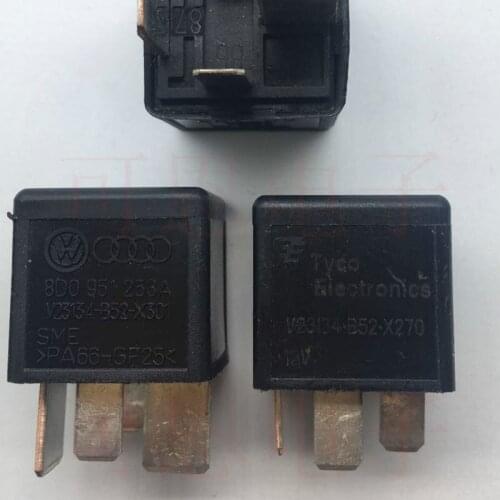 5pcs V23134-B52-X301 PA66-GF25 Car Fuse Box Relay 12V 80A