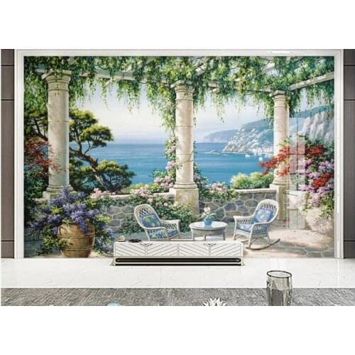 Custom abstract Wall Murals Beautiful Roman Wallpaper Mural Stereoscopic Oil Painting Bedroom Wallpaper