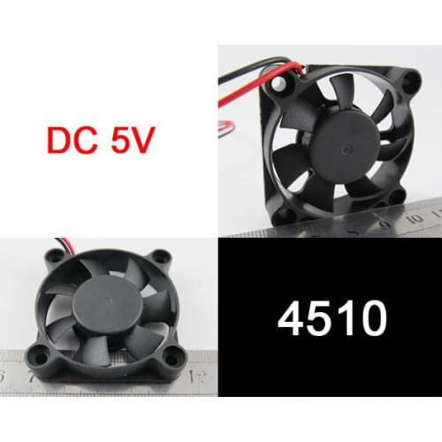 1pc Brushless DC Cooling Fan 45x45x10mm 4510 7 blades 5V 2pin 2.54 Connector