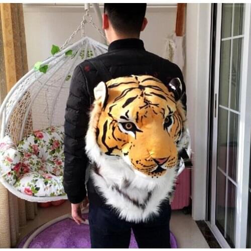 Big plush yellow tiger backpack simulation yellow tiger pendant gift about 50x30cm xf2911