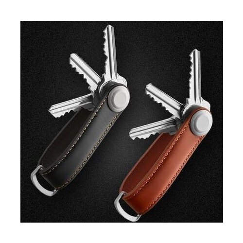 Car Key Pouch Bag Case Wallet Holder Chain Key Wallet Ring Collector Housekeeper Pocket Key Organizer Smart Leather Keychain