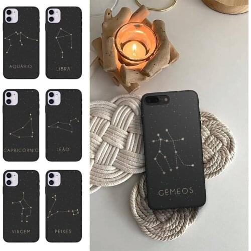 12 Constellations Zodiac Signs Phone Case Fundas Shell Cover For Iphone 6 6s 7 8 Plus Xr X Xs 11 12 13 Mini Pro Max