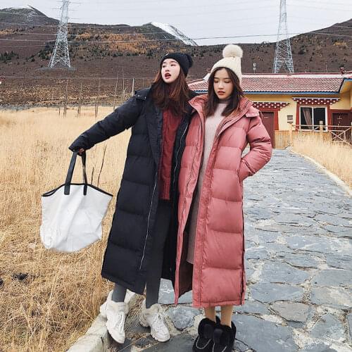 Black Color Only Jackets Women Long Puffer Thick New Hooded Parka Plus Size Faux Fur Female Coat Cotton Jackets Snow Wear Hood