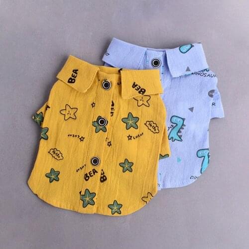 Leisure Pet Shirt Puppy Chihuahua Clothes For Small Dogs Shirt Summer Dogs Pets Clothing French Bulldog Clothes Pug Ropa Perro