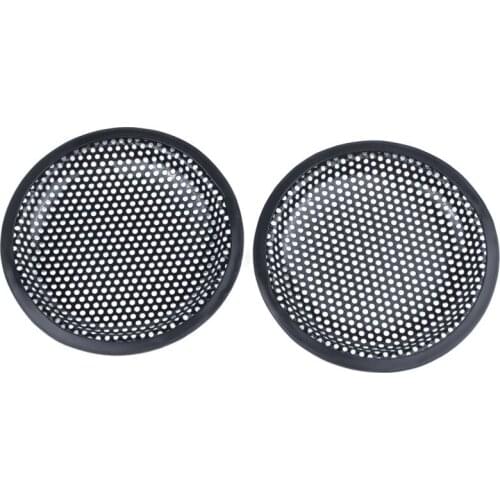 6.5inch Metal Mesh Round Car Woofer Cover Speaker Grill Black 2 Pcs