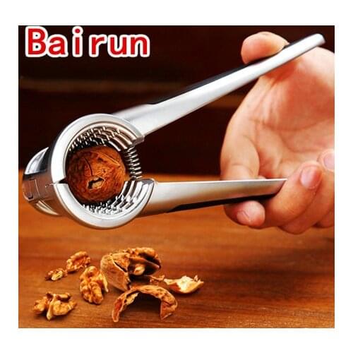 Multi-Function Kitchen Tool Nut Cracker Sheller Walnut Cracker Plier Metal Opener Tool Stainless Steel Nutcracker