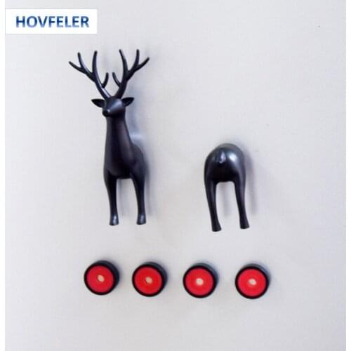 Cartoon Creative Dachshund Deer Fridge Magnets Whiteboard Animal Refrigerator Magnetic Sticker Home Decoration Accessories Gift