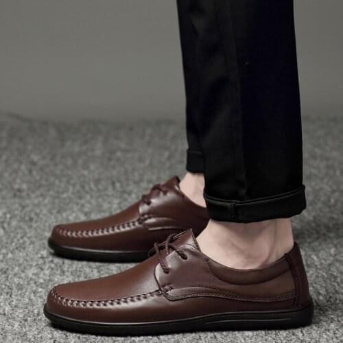 Mens cuero sapato sneakers shoes spring mens for masculino fashion leather man flat hombre leisure informales sapatos 2020 Mens