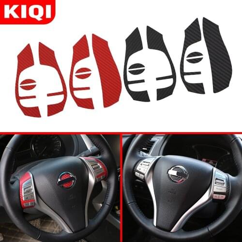 Carbon Fiber Sticker for Nissan X-trail Xtrail T32 Qashqai J11 Teana J33 Car Steering Wheel Decoration Trim Stickers