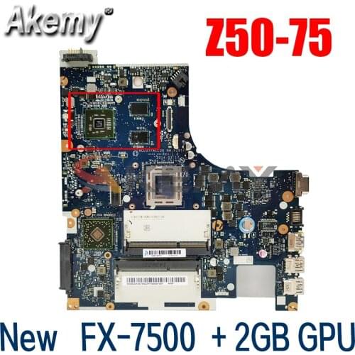 New NM-A291 Motherboard For Lenovo Z50-75 G50-75M G50-75 G50-75M Laptop mainboard ACLU7/ACLU8 ( FX-7500 CPU + 2GB GPU