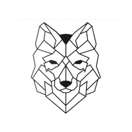 You Bella LLC Style Wolf, Dog Metal Wall Art Decoration Wall Hanging For Bedroom Living Room