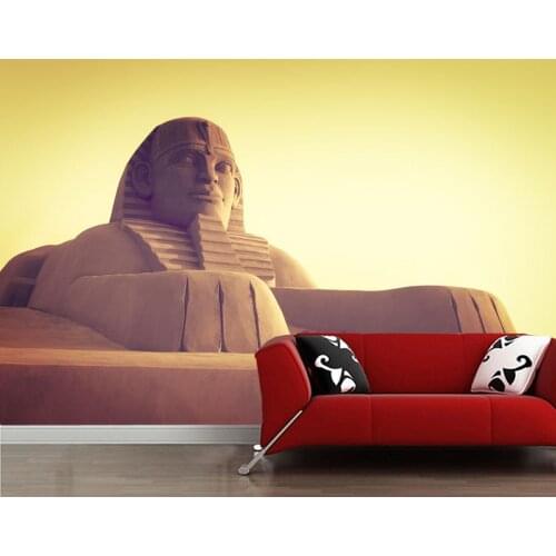 Papel de parede Egyptian Exquisite Sphinx 3d wallpaper,living room sofa tv wall bedroom wall papers home deocr mural