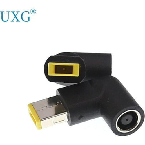 DC 7.9*5.4mm 5.5mm DC Jack to Rectangle Port Charger Power Adapter 90 Degree Angled For Lenovo ThinkPad X1 Carbon Laptop
