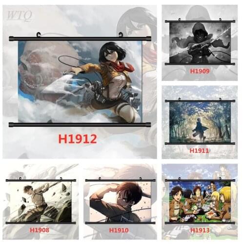 Attack on Titan Rivaille Ackerman Eren Jaeger Mikasa Anime Posters Canvas Painting Wall Decor Poster Wall Art Picture Home Decor