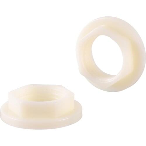 Plastic Water Tank Fittings Garden Irrigation Connector 1/2" Female Thread Locked Screw Nut Bathroom Aquarium Faucet Joint 5Pcs